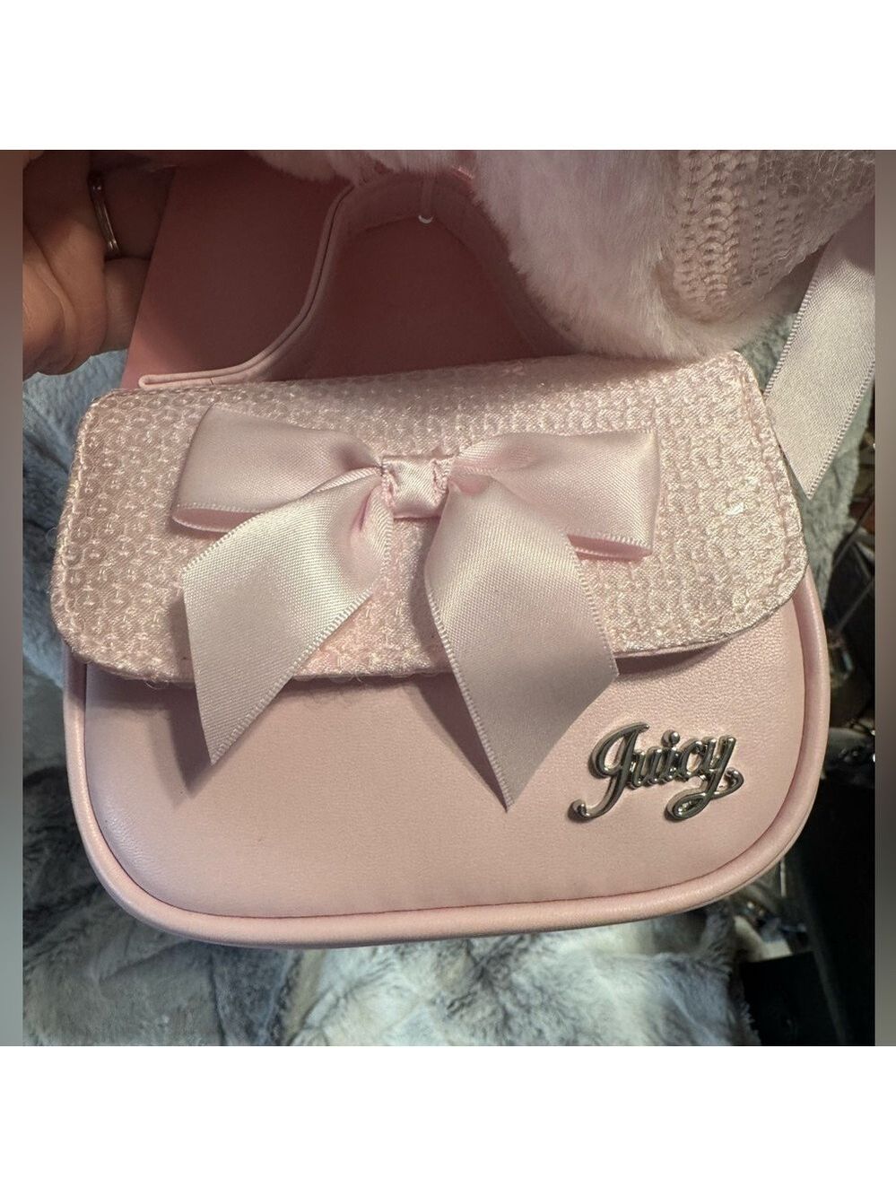 Juicy Couture - Kids Set - Mini Bag & Ear Muffs - BRAND NEW - light pink - Picture 3 of 11